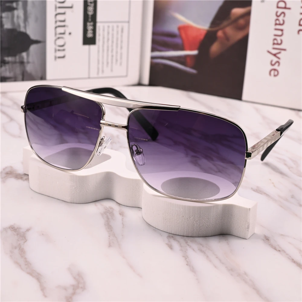 

vazrobe Brand Sunglasses Male Rectangle Sun Glasses for Men Gold Brown Spring Hinge Shades Anti Reflection UV400