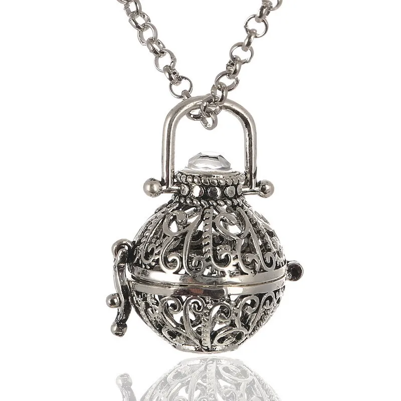Ароматический диффузор ожерелье Открытый Античный винтажный медальон кулон парфюм эфирное масло ароматерапия медальон ожерелье жемчужные клетки