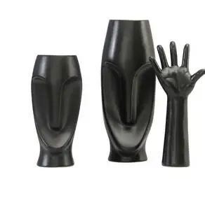 

HUMAN FACE CERAMIC VASE ABSTRACT PORTRAIT DECORATIVE ELBOW ORNAMENTS HYDROPONICS VASES STATUE DESK DECOR HOME DECORATION MODERN