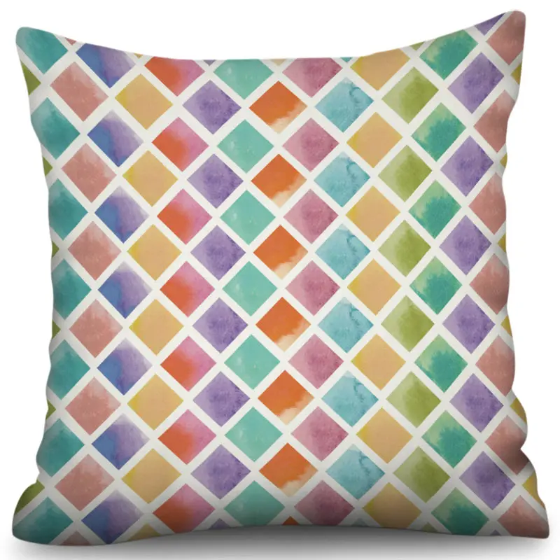 Наволочки для дивана 50*50 45*45 наволочки геометрические подушки для домашнего декора винтажные декоративные подушки - Цвет: Бежевый