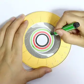 

Creative Stainless Steel Round Circle Drawing Ruler Rotatable Measuring Drafting Compass Geometry Drawing Supplies