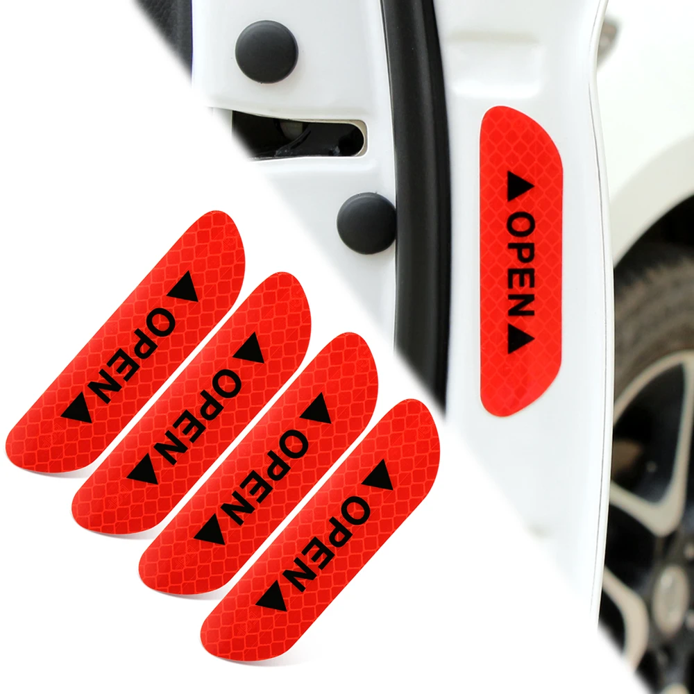 Car Open Door Safety Warning Reflective Sticker For Volvo XC60 XC90 Toyota Renault Opel astra Nissan qashqai Peugeot 307 308 | Автомобили