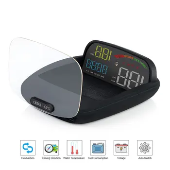 

C800 HUD Car OBDII 2 +GPS Dual Mode Warning System Projector Windshield Auto Electronic Voltage Alarm HUD Head Up Display