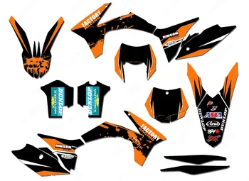 

Customized Motorcycle TEAM GRAPHICS BACKGROUNDS DECALS STICKERS FOR KTM EXC EXCF XCW 2017 2018 2019 SX SXF XC XCF 2016 2017 2018