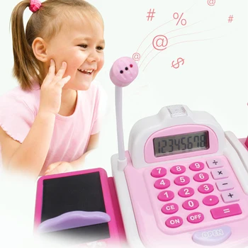 

Child Educational Toys 48pcs/Set Kids Pretend Play Cash Register Toys Plastic Shopping Cashier Register Play Cash Register Toys