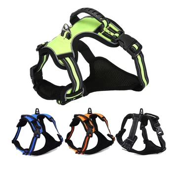 

Reflective Pet Dog Harness Strap Adjustable Nylon Dog Training Walking Harnesses Vest Collars For Medium Big Large Dogs Supplies