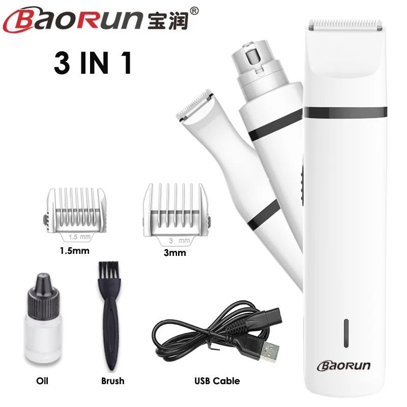 Перезаряжаемые машинки для стрижки домашних животных BaoRun N4 3 в 1 | Бытовая техника