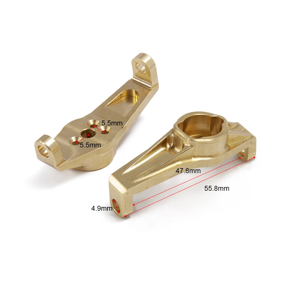 AXSPEED Messing Schwerlast-Gegengewicht Portalantriebsachsgehäuseabdeckung Stoßstangenhalterung für TRX4 1/10 RC Crawler Autoteile – Detail 18