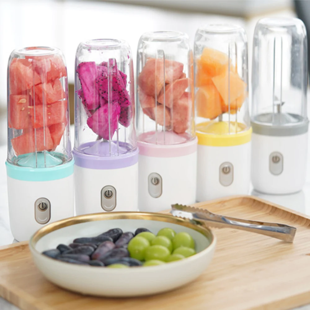 

350ml Portable Electric USB Fruit Juicer Smoothie Fruit Mixer Machine Kitchen Blender Mini 4 Blade Orange Juicers Cup Machines