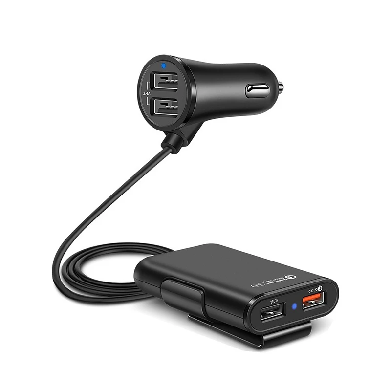 4 USB порта мобильный телефон автомобильное зарядное устройство сплиттер адаптер