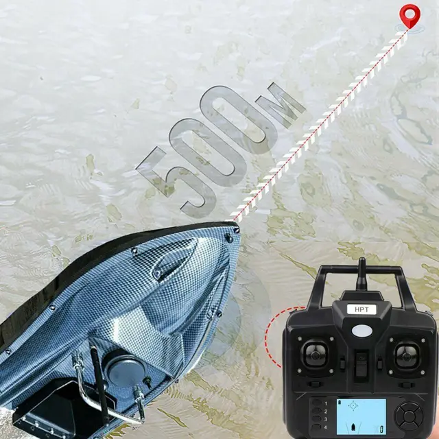 500M RC GPS Fishing Bait Boat Fishfinder Sonar Sensor Speedboat Carp Fsihing Bait Hook Send Boat with & Handbag & 3 Batteries 4