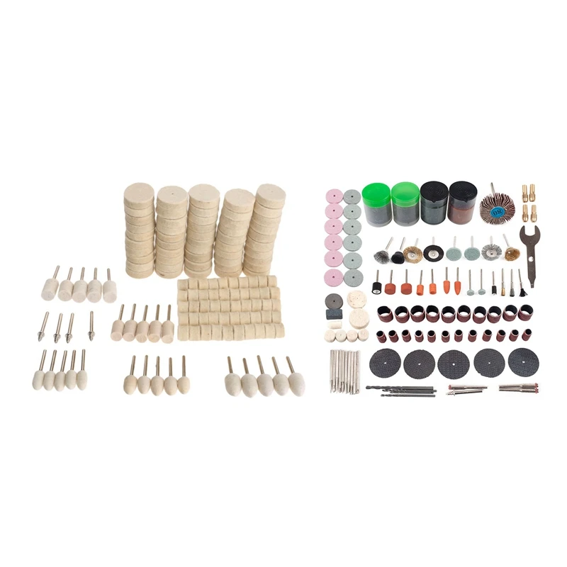 

129Pcs Accessories Polishing Wheel Polishing Tools Wool Felt Metal Surface Buffing Polishing Wheel for Rotary Tool & 161Pcs Mini