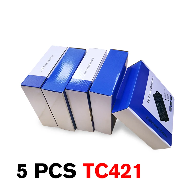 TC421 x5 pcs Модернизированный TC420 TC421 программируемый по времени 5 CH выход светодиодный светильник, широко используемый в аквариумах, аквариумах, растениях - Цвет: TC421 x5 pcs