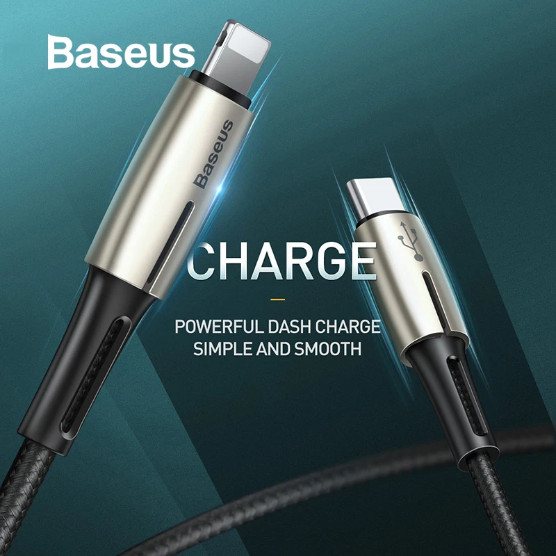 Baseus 18 Вт PD кабель для быстрой зарядки type C iPhone USB 11 X XS XR 8 Plus|Кабели мобильных
