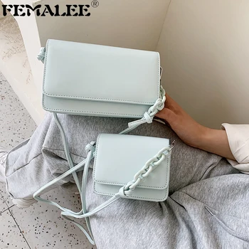 

Designer Mini PU Leather Crossbody Bags New Flap Handbag Women Fashion Pure Color Shoulder Messenger Bag Small Purse Sac A Main