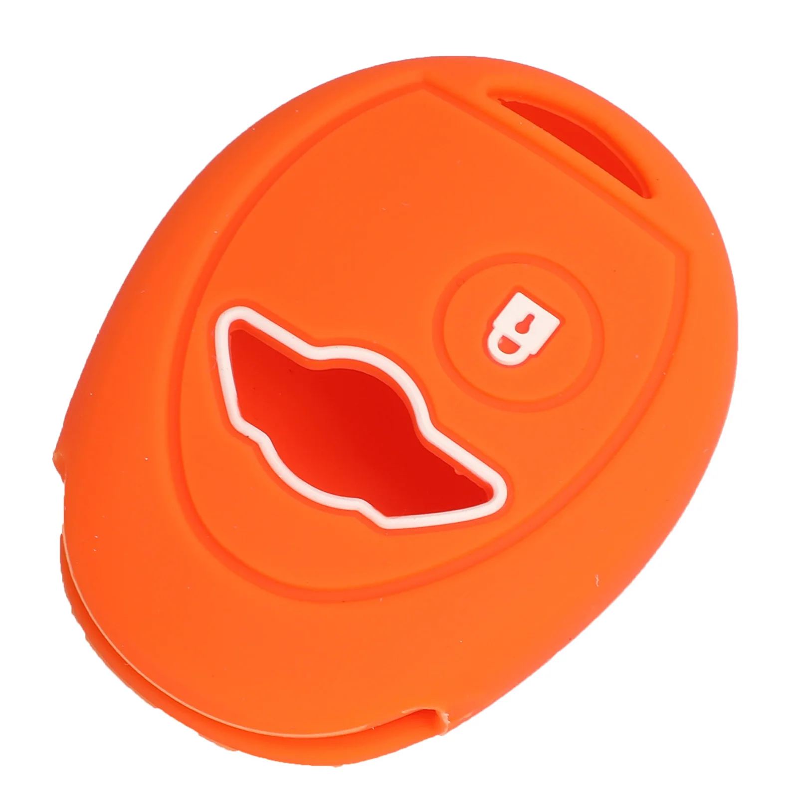 Jingyuqin силиконовый чехол для ключа автомобиля bmw Mini Cooper R50 R53 1 кнопка дистанционного ключа чехол защитный держатель - Название цвета: Оранжевый