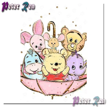 

5d Diamond Painting Cartoon animal family umbrellaDIY Square\Round Rhinestone Embroidery Mosaic pictures Children decoration