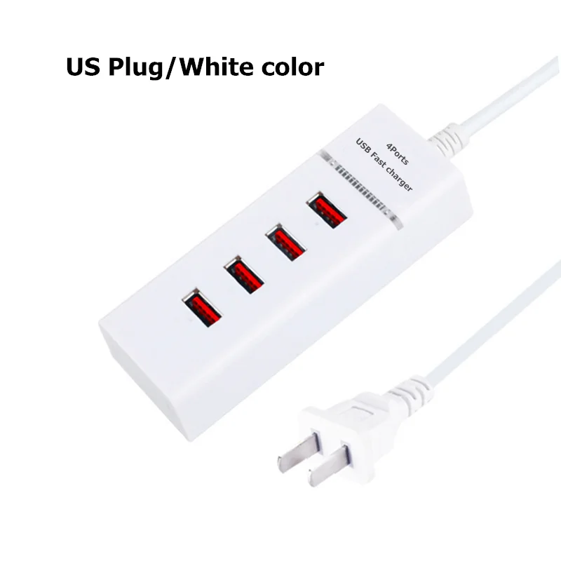 4 порта USB зарядное устройство с настольная Светодиодная лампа адаптер мобильный телефон Быстрая зарядка для iPhone XR XS X 8 7 6s iPad samsung универсальный