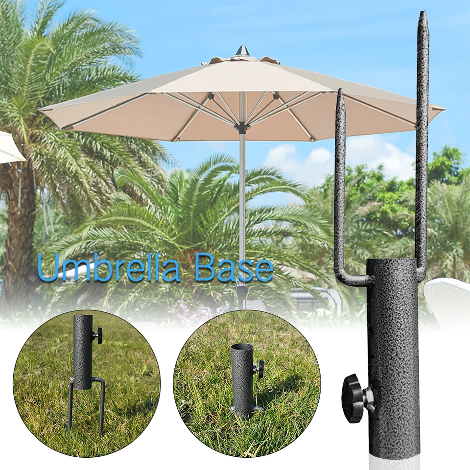 Adjustable Outdoor Sunshade Umbrella Base Anti Rust Sturdy Stable High Duty Practical Portable Patio Ground Spike Parasol Stand Flagpole Hardware Aliexpress