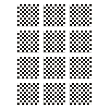 

Panorama Self Adhesive Sticker Tile for Kitchen Bathroom Black & White Squared - Peel and Stick Wall Tiles - Tile Stickers - Tile Adhesive - Wall Tiles Self Adhesive
