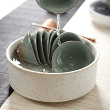 Большой прямой чай мыть керамика китайская чайная церемония чайный набор шесть джентльменов керамические аксессуары чашка для мытья воды ...