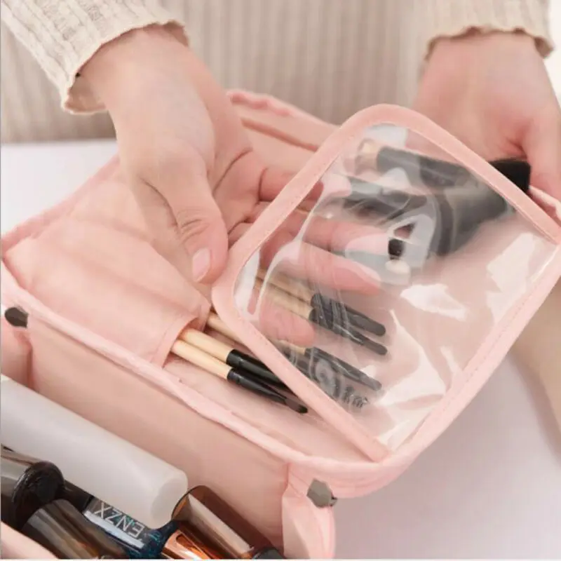 Women Professional Cosmetic Bag Multifunction Zipper Women's Toiletry Bag Large Capacity Ladies Waterproof Travel Pouch