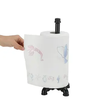 

Metal Retro Iron Industrial Pipe Paper Towel Holder Tabletop Stand Tissue Storage Rack Organizer Paper Holders Bathroom Hardware
