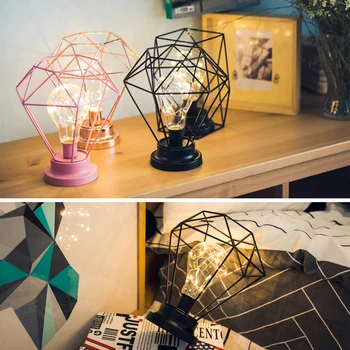 

Creative table Lamp Fashion Diamond Hexagon Shape LED Night Lamp Bedside Lamp Bedroom Decoration Gift for Birthday Christmas D20