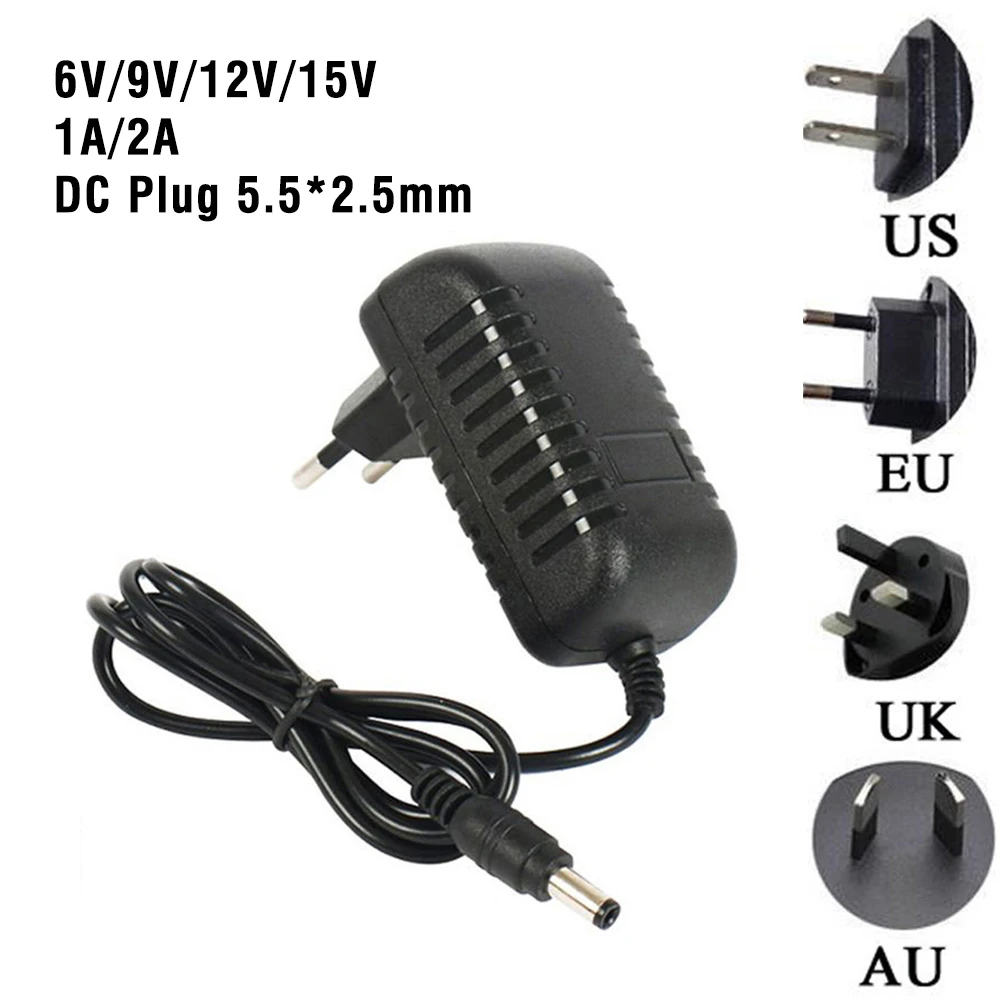 3 2 60 de descuento adaptador de corriente universal para tira de luces led adaptador de corriente de 9v ac 110 240v dc 6v 9v 12v 15v 1a
