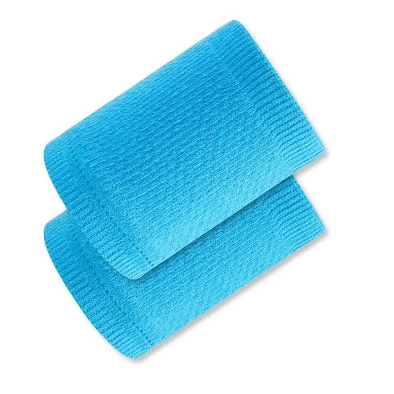 Blue Для мужчин и женщин Красочные наручные защитная полоса спортивные подтяжки чесаный хлопок полотенце Терри Sweatproof браслет - Цвет: Blue