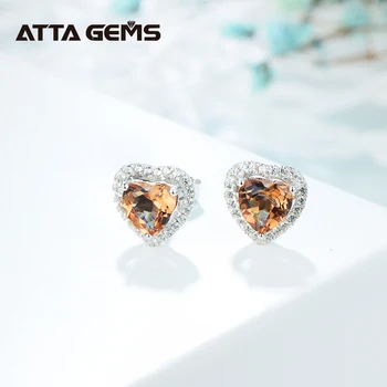 

Diaspore Hearts Stud Earrings for Women Girls Created Sultanite Color Change Lovely Romantic Style Lady Birthday Gifts Jewerly