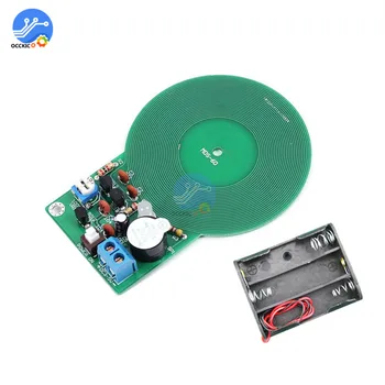 

Metal Detector DIY Kit DC 3V-5V 60mm Non-contact Sensor Board Electronic Metal Finder Underground with 18650 USB Battery Box