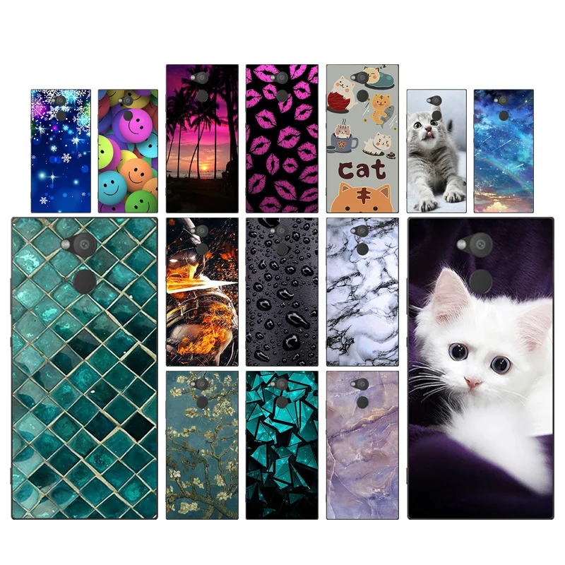 

For Sony Xperia XA2 XZ3 E5 XA XZ110 Plus Soft Silicon TPU Back Case Luxury Pattern For Sony Xperia XZ Premium Z3 Compact Coque