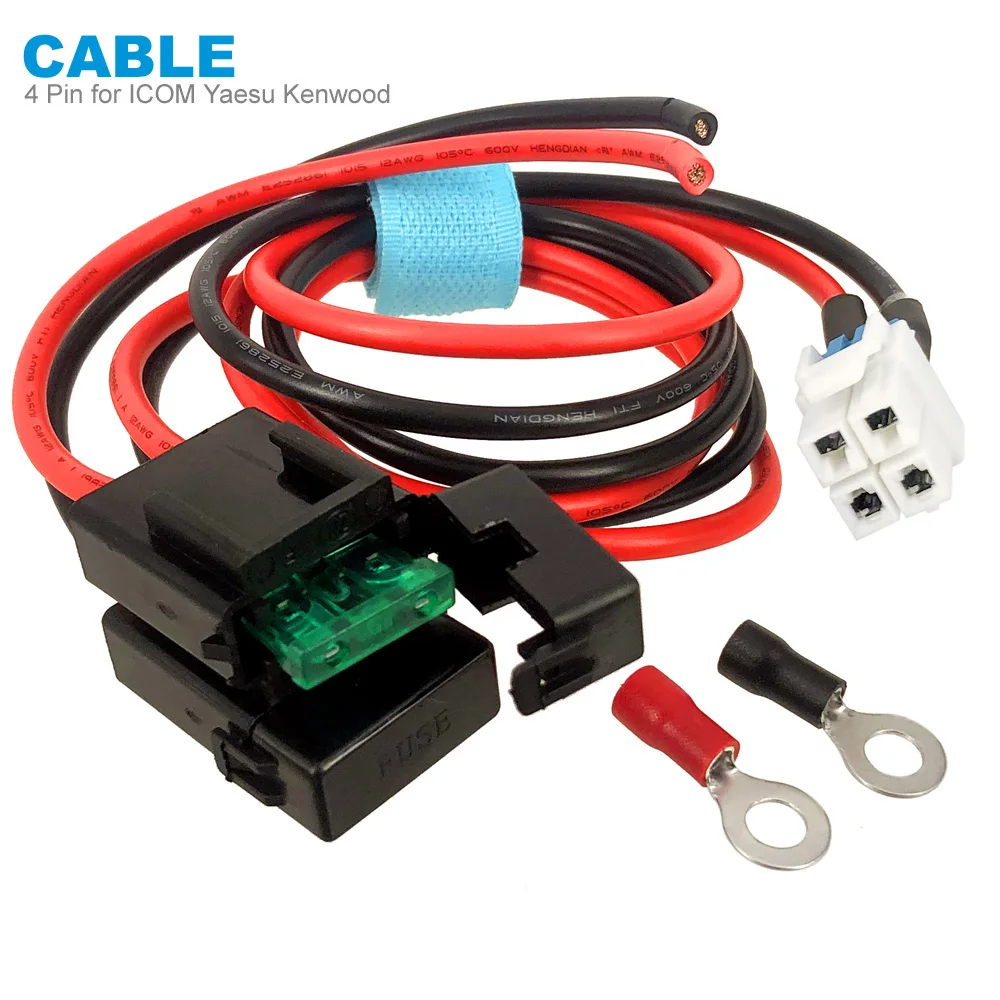 4 Pin Car Radio Power Cord Cable For Kenwood Ts480hx Ts590s Yaesu Ft