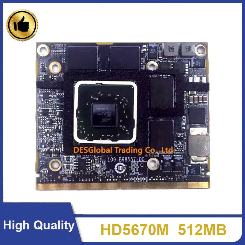 Оригинальная HD5670 HD5670M GDDR5 512MB 216-0772003 VGA Видеокарта Для iMac 21 "A1311 27" A1312 100% тест Быстрая доставка