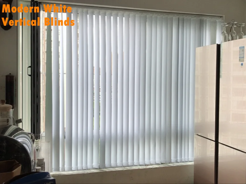 Giappone/Corea Tende Verticali Bianche Moderne Tende Oscuranti Persiane Verticales Schermo Decorativo Per Soggiorno/Camera Da Letto/Ufficio