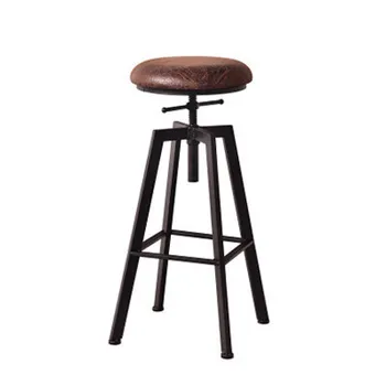 

M8 Bar Stool Swivel Chair High Wrought Iron Back Home Modern Minimalist