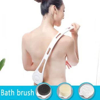 

Multifunctional Bathroom Shower Brush Back Can Be Assembled With Sponge Brush Long Handle Rubbing Brush Bath Massage Brush #20