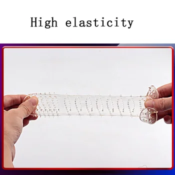 Penis Extender Sleeve Reusable Condom Crystal Cock Sleeve Delay Ejaculation Clitoral Stimulator Sex Toys For Men Intimate Good 6