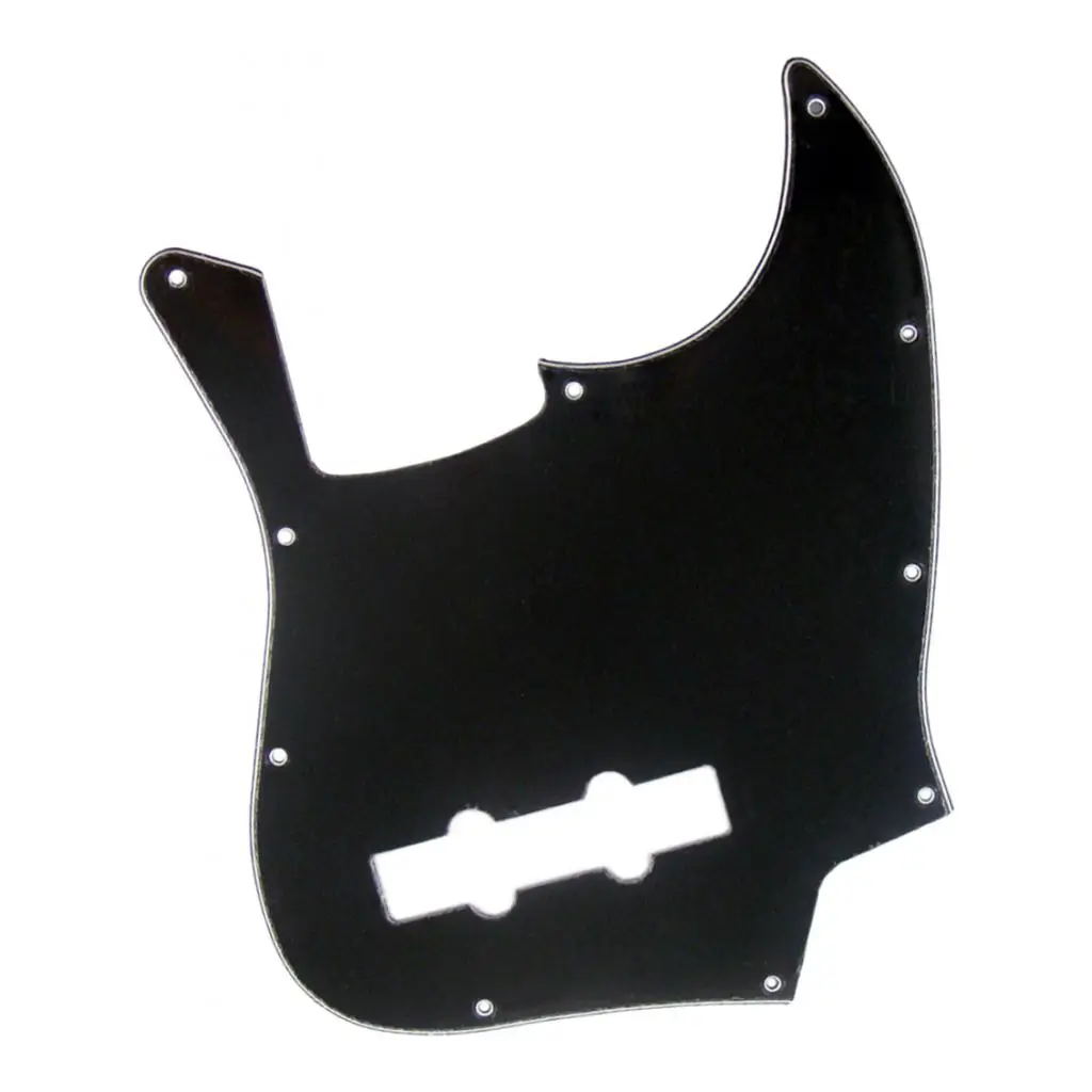 Black PVC 3 Ply Bass Pickguard Scratch Plate for JB Electric Bass Guitar 10 Holes
