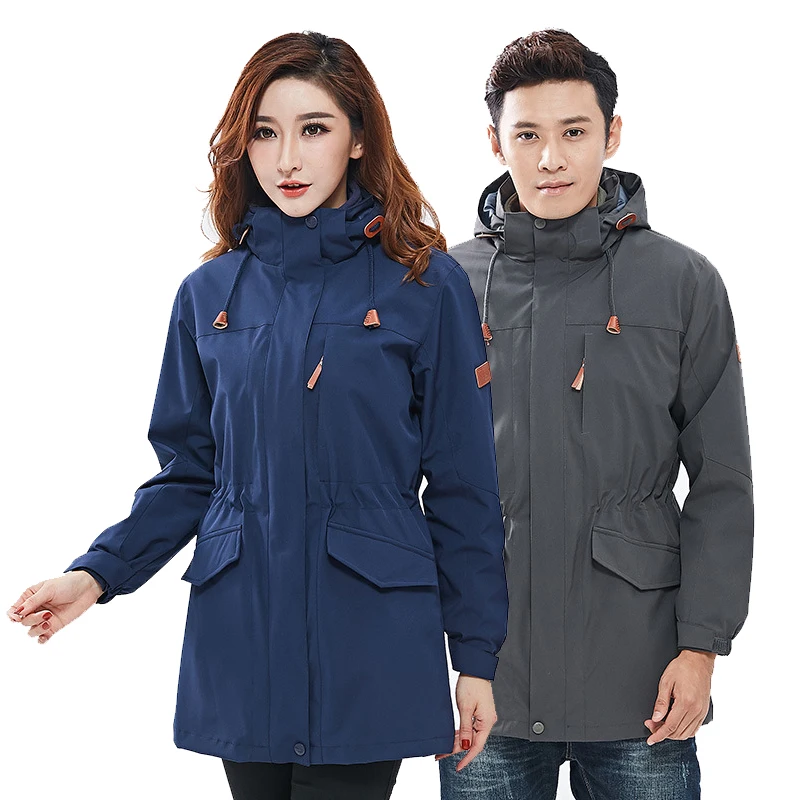 

Waterproof Warm Three-In-One Coat Outdoor Men and Women Soft Shell Fleece Hiking Jackets Windproof Trekking Fishing Overcoat