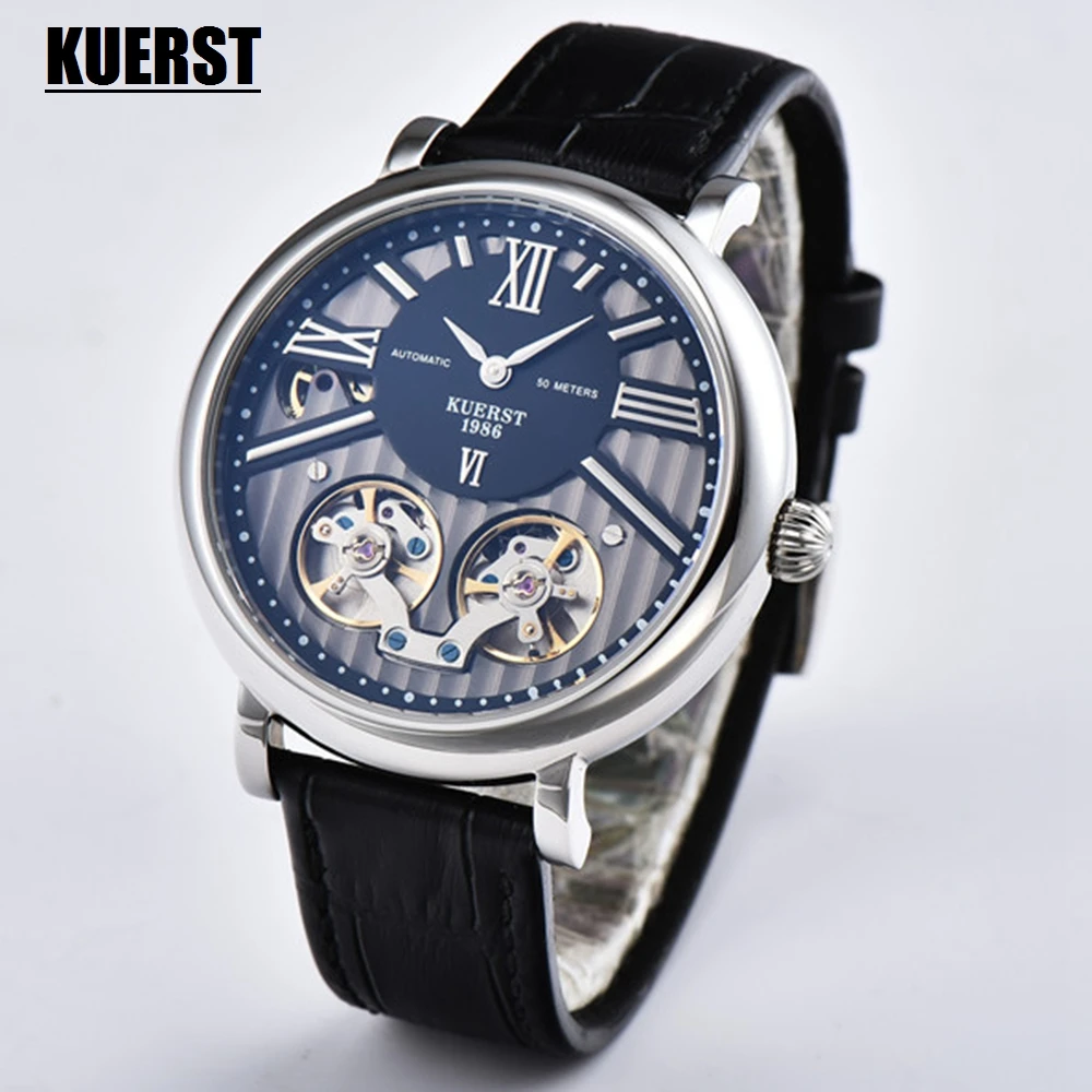 

Double Tourbillon Watch Men Automatic Mechanical Watch Mens Fashion Stainless Steel Gold Wristwatch reloj de hombres New 2020