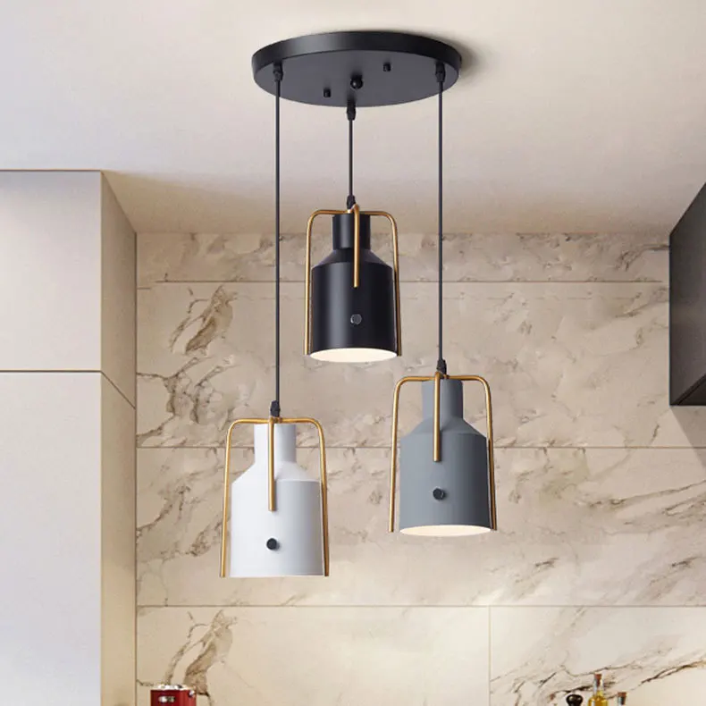 

European Style Restaurant Chandelier Three Head Modern Minimalist Creative Cool Table Dining Room Balcony Bar Counter Lighting L