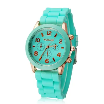 

Casual Watch Geneva Unisex Quartz watch men women wristwatches Fashion Sports Watches Rose Gold Silicone watches Dropship