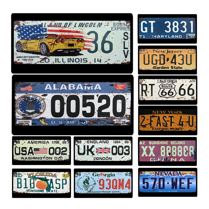 1Pcs RC Custom License Plate Metal Frame Strength Waterproof for 1:10 Tamiya CC01 Axial Scx10 Traxxas Trx-4 Trx4 Crawler Car