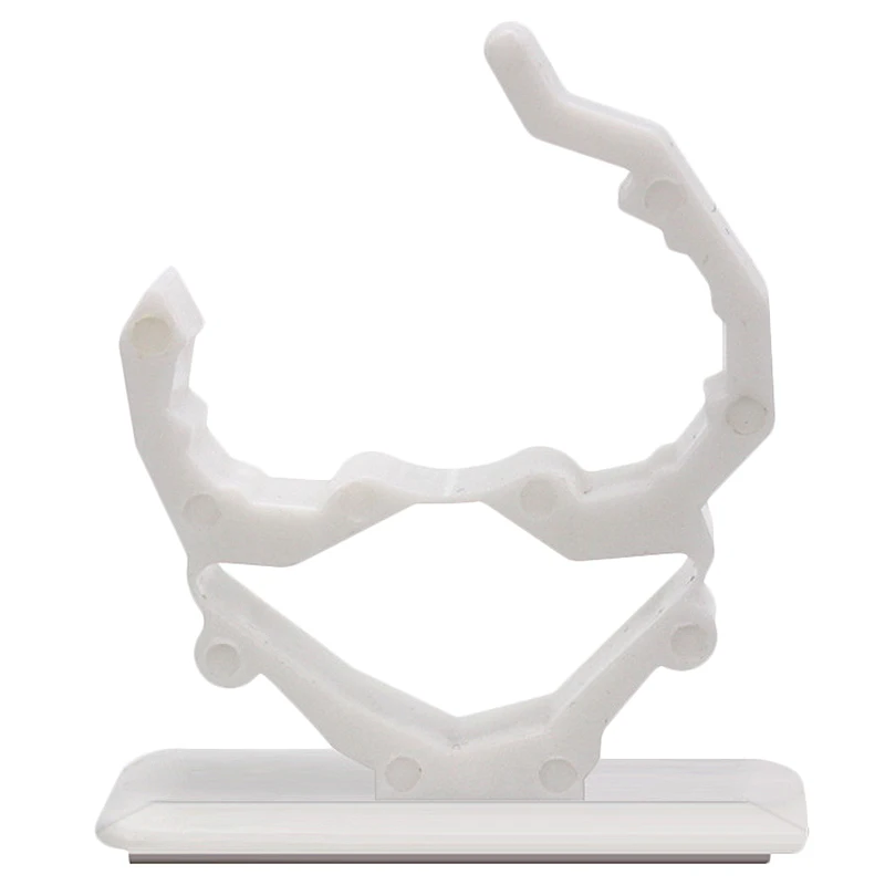 

White Rubber Clip Fishing Rod Pole Holder Storage Rack Wall Mounted Bracket for Fishing Rod Tip and Bottom