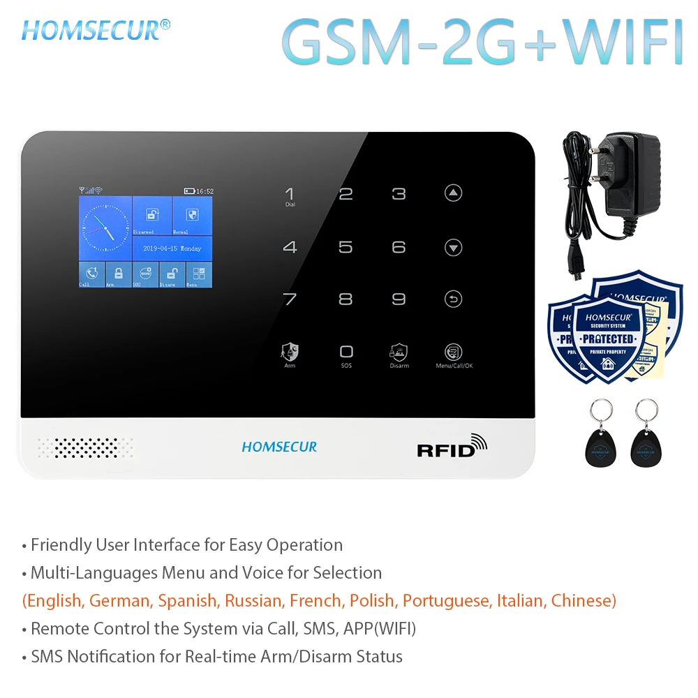 HOMSECUR DIY Wireless Home Sicherheit WIFI GSM Alarm system APP Fernbedienung RFID karte Arm Entwaffnen (Alarm Panel LA02 PIR etc.) HOMSECUR DIY Wireless Home Sicherheit WIFI GSM Alarm system APP Fernbedienung RFID karte Arm Entwaffnen (Alarm Panel LA02 PIR etc.)