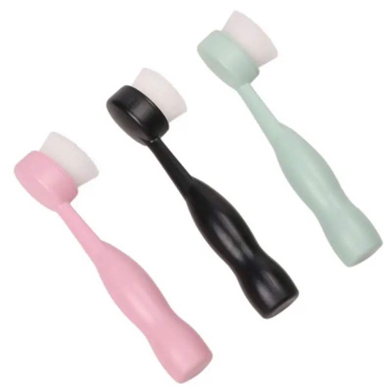 

Multifunctional Facial Brush Standing Large Handle Soft Face Cleansing Bristles Portable Manual Remove Blackhead Massage Cleaner