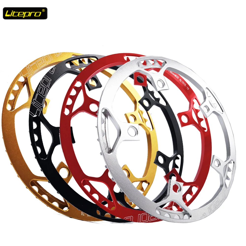 Litepro односкоростной 130BCD складной велосипедный Кривошип BMX Chainwheel 45T/47T/53T/56T/58T AL7075
