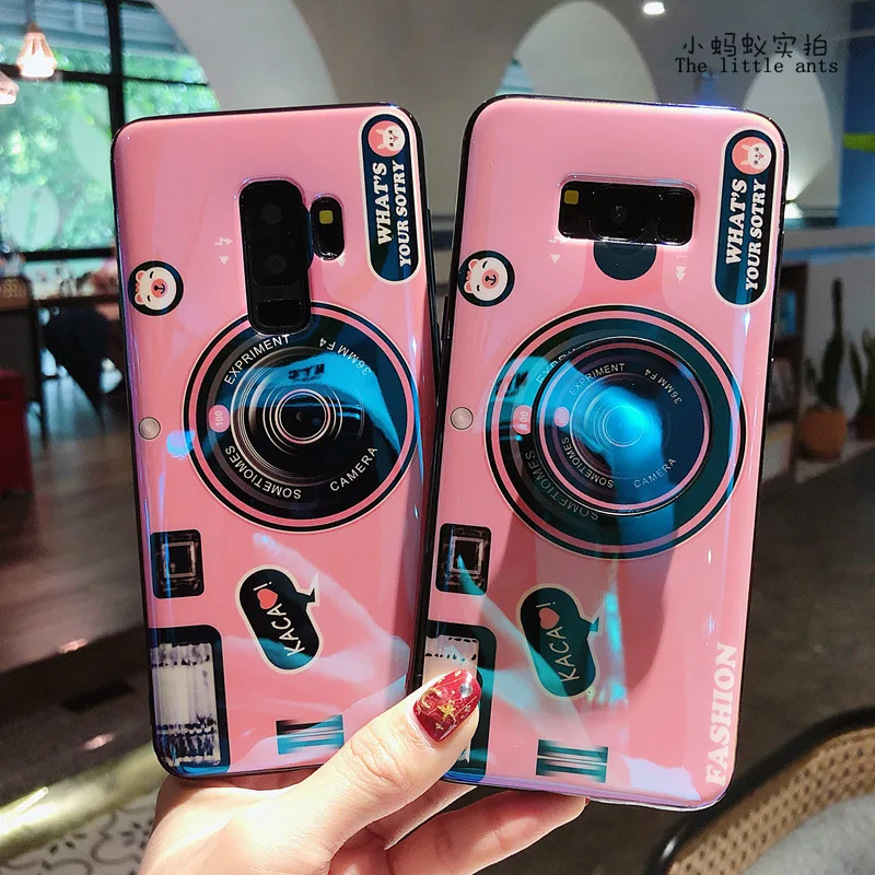 Чехол для телефона samsung Galaxy S7 Edge S8 S9 Plus note9 подставка печать тиснение каракули